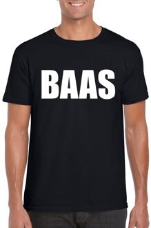 Bellatio Decorations Baas tekst t-shirt zwart heren L