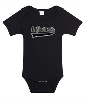 Bellatio Decorations Baby rompertje - Influencer - zwart - cadeau romper - kraamcadeau 80 (9-12 maanden)