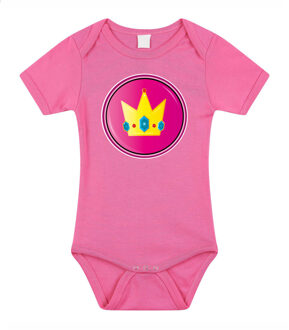 Bellatio Decorations Baby rompertje - prinses Peach - roze - kraam cadeau - babyshower - verkleed/cadeau romper 80 (9-12 maanden)