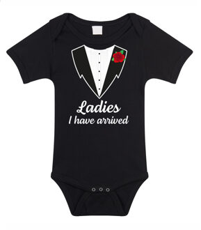 Bellatio Decorations Baby rompertje - smoking/pak - Ladies i have arrived - cadeau romper - kraamcadeau 80 (9-12 maanden)