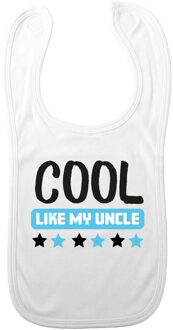 Bellatio Decorations Baby slabbetje - blauw - cool like my uncle - kraam cadeau - slab/morsdoek - oom