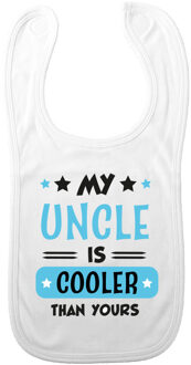 Bellatio Decorations Baby slabbetje - blauw - my uncle is cooler than yours - kraam cadeau - slab/morsdoek - oom