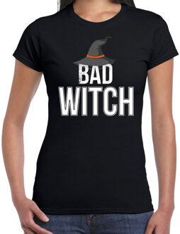 Bellatio Decorations Bad witch halloween verkleed t-shirt zwart voor dames M