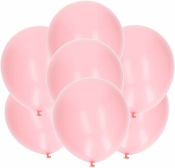 Bellatio Decorations ballonnen - 15x stuks - lichtroze - 27 cm - verjaardag - feestartikelen