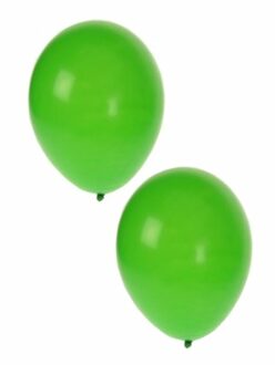 Bellatio Decorations ballonnen - 20x stuks - groen - 27 cm - verjaardag - feestartikelen