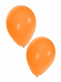 Bellatio Decorations ballonnen - 30x stuks - fel oranje - 28 cm - verjaardag - feestartikelen