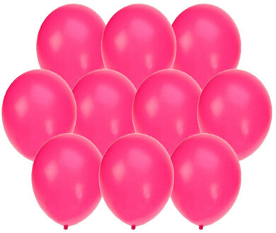 Bellatio Decorations ballonnen - 30x stuks - fuchsia roze - 27 cm - verjaardag - feestartikelen