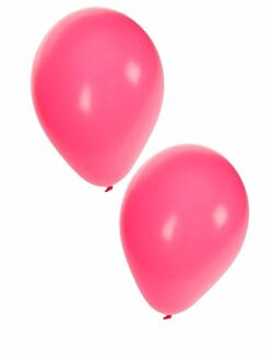 Bellatio Decorations ballonnen - 30x stuks - magenta roze - 30 cm - verjaardag - feestartikelen