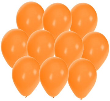 Bellatio Decorations ballonnen - 30x stuks - oranje - 27 cm - verjaardag - feestartikelen