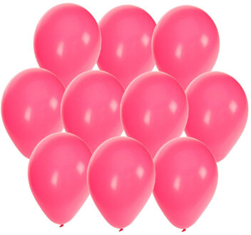 Bellatio Decorations ballonnen - 30x stuks - roze - 27 cm - verjaardag - feestartikelen