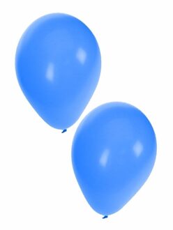 Bellatio Decorations ballonnen - 40x stuks - blauw - 27 cm - verjaardag - feestartikelen