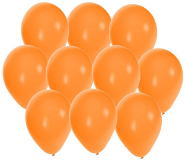 Bellatio Decorations ballonnen - 50x stuks - oranje - 27 cm - verjaardag - feestartikelen