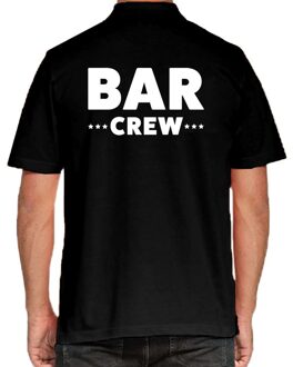 Bellatio Decorations Bar crew / personeel tekst polo shirt zwart voor heren