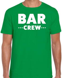 Bellatio Decorations Bar crew / personeel tekst t-shirt groen heren 2XL