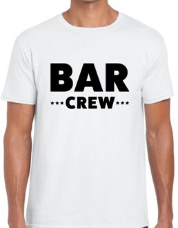 Bellatio Decorations Bar crew / personeel tekst t-shirt wit heren 2XL