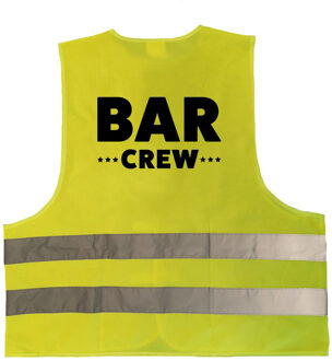 Bellatio Decorations Bar crew / personeel vestje / hesje geel met reflecterende strepen voor volwassenen