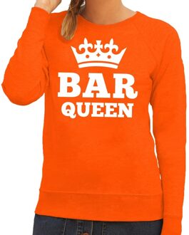 Bellatio Decorations Bar Queen sweater oranje dames 2XL - Feesttruien