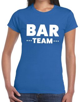 Bellatio Decorations Bar Team / personeel tekst t-shirt blauw dames