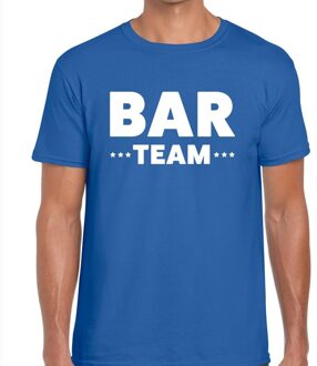 Bellatio Decorations Bar team / personeel tekst t-shirt blauw heren