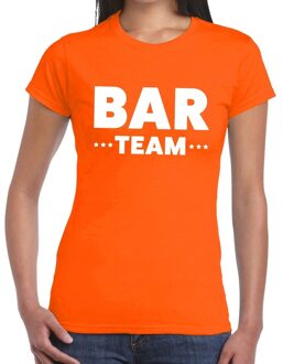 Bellatio Decorations Bar Team / personeel tekst t-shirt oranje dames 2XL