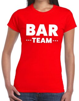 Bellatio Decorations Bar Team / personeel tekst t-shirt rood dames 2XL