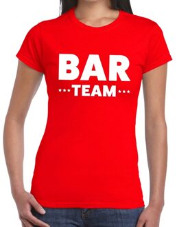 Bellatio Decorations Bar Team / personeel tekst t-shirt rood dames
