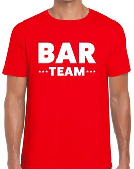 Bellatio Decorations Bar team / personeel tekst t-shirt rood heren 2XL