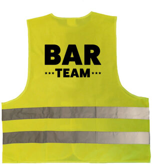 Bellatio Decorations Bar team personeel vestje / hesje geel met reflecterende strepen voor volwassenen