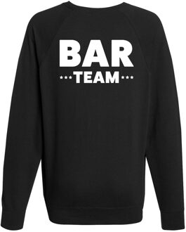 Bellatio Decorations Bar team tekst horeca sweater / trui zwart voor heren
