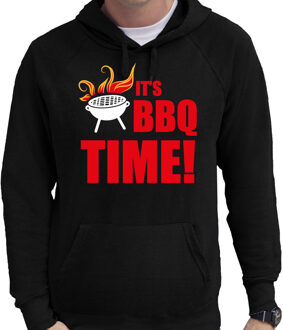 Bellatio Decorations Barbecue cadeau hoodie BBQ time zwart voor heren - bbq hooded sweater L