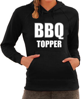 Bellatio Decorations Barbecue cadeau hoodie BBQ topper zwart voor dames - bbq hooded sweater 2XL