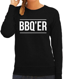 Bellatio Decorations Barbecue cadeau sweater BBQ-ER zwart voor dames - bbq truien 2XL