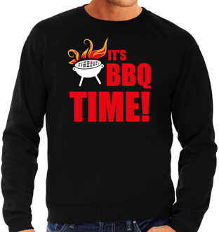 Bellatio Decorations Barbecue cadeau sweater BBQ time zwart voor heren - bbq truien 2XL