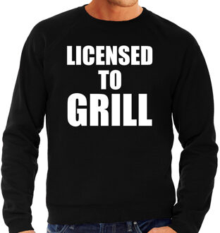 Bellatio Decorations Barbecue cadeau sweater licensed to grill zwart voor heren - bbq truien L