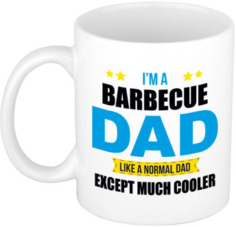 Bellatio Decorations Barbecue dad mok / beker wit 300 ml - Cadeau mokken - Papa/ Vaderdag - feest mokken