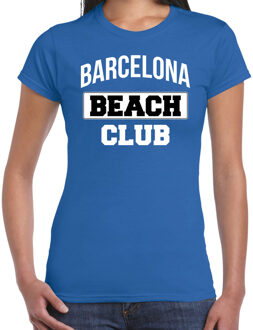 Bellatio Decorations Barcelona beach club zomer t-shirt blauw voor dames