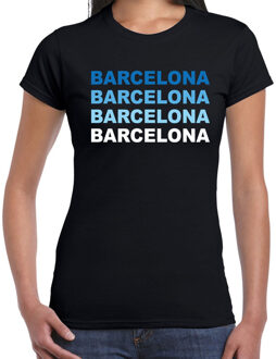 Bellatio Decorations Barcelona / Spanje t-shirt zwart voor dames 2XL