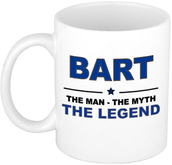 Bellatio Decorations Bart cadeau mok - man myth legend - naam koffiemok / beker - wit en blauw - 300 ml