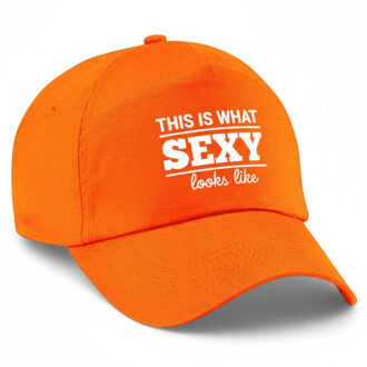 Bellatio Decorations Baseball cap / petje Koningsdag - this is what sexy looks like - oranje - themafeest