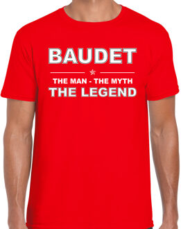 Bellatio Decorations Baudet naam t-shirt the man / the myth / the legend rood voor heren