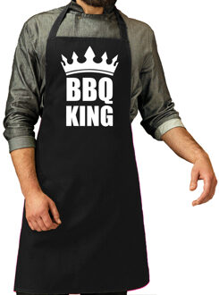 Bellatio Decorations BBQ King barbecueschort/ keukenschort zwart heren