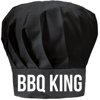 Bellatio Decorations BBQ king - cadeau koksmuts - zwart - voor heren en dames
