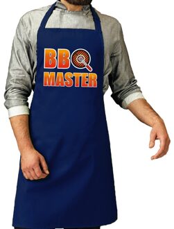 Bellatio Decorations Bbq schort BBQ Master kobalt blauw voor heren - Feestschorten