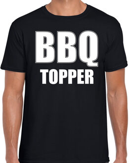 Bellatio Decorations BBQ topper bbq / barbecue cadeau t-shirt zwart voor heren