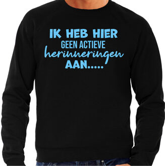 Bellatio Decorations BD Apres ski sweater heren - geen herinnering - zwart/glitter blauw 2XL