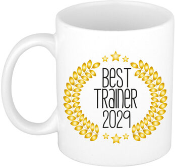 Bellatio Decorations BD Cadeau koffie/thee mok - de beste trainer van 2029 - wit - 300 ml