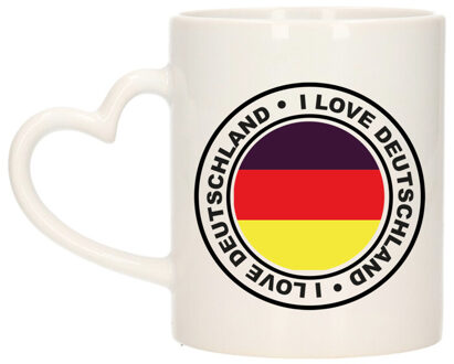 Bellatio Decorations BD Cadeau koffiemok Duitsland - vlag - I love - 300 ml - keramiek