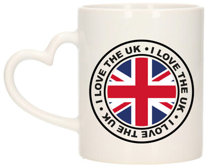Bellatio Decorations BD Cadeau koffiemok UK - vlag - I love - 300 ml - keramiek