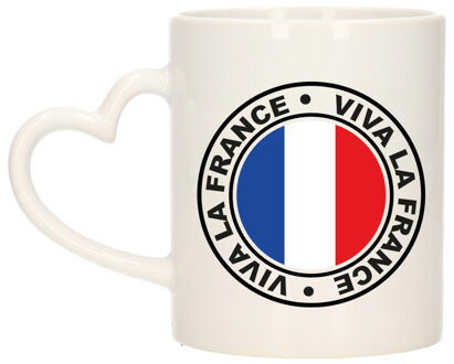 Bellatio Decorations BD Cadeau koffiemok Viva la France - vlag - I love - 300 ml - keramiek