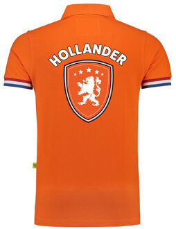 Bellatio Decorations BD EK / WK supporter poloshirt - heren - oranje schild - Koningsdag 4XL